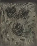 Untitled (Black on gray) by David Rankin, 1990, watercolor and charcoal on paper, sold Aug 2020