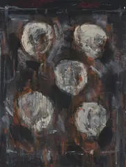 Untitled (Composition IV) by David Rankin, 1990, acrylic on Arches paper, sold Aug 2020