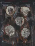 Untitled (Composition IV) by David Rankin, 1990, acrylic on Arches paper, sold Aug 2020