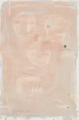 Untitled (Pale pink on white) by David Rankin, 1990, watercolor on paper, sold Aug 2020