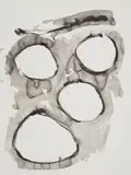Untitled (Black on white) by David Rankin, watercolor on paper, sold Aug 2020