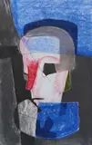 Untitled (Abstract Portrait) by Benoît Gilsoul, charcoal and graphite on paper, sold Aug 2020