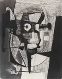 La Face Cachée des Chose by Benoît Gilsoul, charcoal on paper, sold Aug 2020