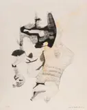 Dans la Gueule de la Vie by Benoît Gilsoul, graphite and charcoal on paper, sold Aug 2020