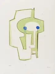 Masque by Benoît Gilsoul, pastel on paper, sold Aug 2020