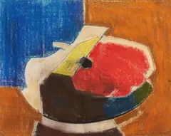 Untitled (Composition IV) by Benoît Gilsoul, pastel, graphite and charcoal on paper, sold Aug 2020
