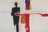 Croix by Benoît Gilsoul, pastel on paper, sold Aug 2020