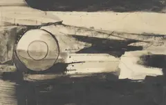 Untitled (Composition VII) by Benoît Gilsoul, 1979, gouache and watercolor on paper, sold Aug 2020