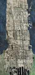 Tower de Babel by Benoît Gilsoul, ink and color pencil on paper, sold Aug 2020