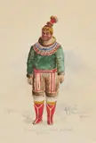 Danish Greenland Eskimo by Albert Operti, 1896-1897, watercolor on paper laid down to board, sold Aug 2020