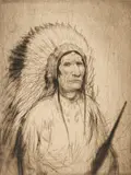 Spotted Bird by Henry Ziegler, etching, sold Aug 2020