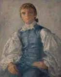 Portrait of Keir Dullea as the Marquis de Sade by Clara Klinghoffer, 1969, oil on canvas, sold Aug 2020