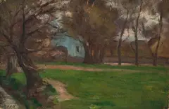 A Lovely Day by Albert Lorey Groll, oil on canvas mounted to board, sold Aug 2020