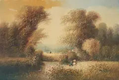 Lazy Day by Laszlo Ritter, oil on canvas (unstretched), sold Aug 2020