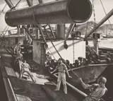 Untitled (Pipeline transport) by Edward Arthur Wilson, 1941, lithograph, sold Aug 2020