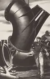 Untitled (Installing pipes) by Edward Arthur Wilson, 1943, lithograph, sold Aug 2020
