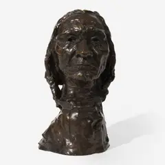 Two Moons by James Earle Fraser, 1966, bronze, sold Aug 2020