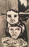 The Couple by Joy Hester, 1945, ink and wash on paper signed and dated upper left: Joy Hester ’45, offered Jun 2019