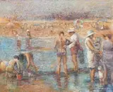 Bayside Summer by Judy Drew, 1986, pastel on paper signed, dated and inscribed with title lower right: JUDY DREW 86 / BAYSIDE SUMMER, offered Sep 2019