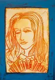 Girl With Fan by Charles Blackman, 1994, oil on composition board signed upper right: BLACKMAN, offered Oct 2019