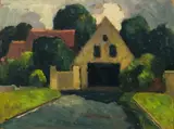 Spring Landscape by Roland Wakelin, 1961, oil on board signed and dated lower right: R WAKELIN ’61, sold Oct 2019