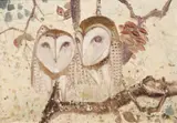 Two Waiting Owls by Clifton Pugh, 1983, oil on composition board signed and dated lower right: Clifton / ’83., sold Oct 2019