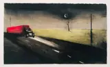 Truck On Highway by Noel McKenna, 1989, ink and pencil on paper signed and dated centre right: N. McKENNA 89 inscribed with date and title on artist’s label ver, sold Oct 2019