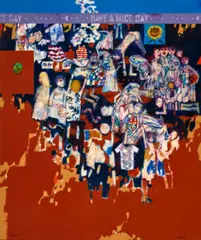 Have A Nice Day by Louis James, 1992, oil on canvas, sold Feb 2020