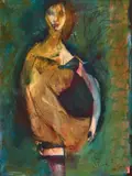 Bon Magique by Garry Shead, 1990, oil on board, offered Feb 2020