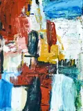 Earthbeat by Ann Thomson, 2003, oil on board, sold Feb 2020