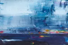Lake Repulse In Blue by Geoffrey Dyer, 2014, oil on linen, sold Feb 2020