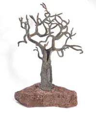 Barren Tree by Tim Jones, bronze on stone base, sold Feb 2020