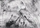 The Prisoners by David Boyd, 1962, sfumato and charcoal on paper, offered Feb 2020