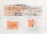 Edge Of The Desert – Roedinga Range by John Wolseley, 1992 – 93, colour lithograph, sold Feb 2020