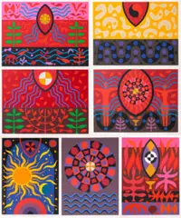 The Creation From The Book Of Genesis by John Coburn, 1977, suite of seven colour screenprints, sold Feb 2020