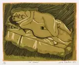 The Embrace by Charles Blackman, 1969, colour screenprint, sold Apr 2020