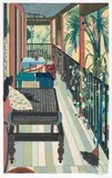 The Verandah by Cressida Campbell, 1987, screenprint in 30 colours, sold May 2020