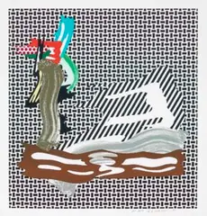 Brushstroke On Canvas by Roy Lichtenstein, 1989, colour lithograph, sold May 2020