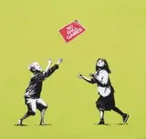 No Ball Games (Green) by Banksy, 2009, colour screenprint, sold May 2020