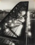 Twilight, Peak Hour, Sydney Harbour Bridge by Max Dupain, 1946 (also known as, silver gelatin photograph, sold Jun 2020