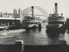 Circular Quay (With Two Ferries) by Max Dupain, 1947, silver gelatin photograph, sold Jun 2020