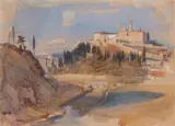 Certosa Monastery, Near Florence by Hans Heysen, 1902, watercolour on paper, sold Aug 2020