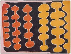 Untitled by Jarinyanu David Downs, 1988, natural earth pigments and synthetic polymer paint on composition board, offered Dec 2020
