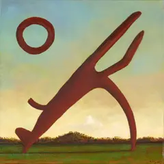 Upside Down Roo by John Kelly, 2002, oil on canvas, sold Mar 2021