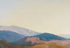Landscape (Blue Brown Red) No. 34, 2Nd Variation by Chris Langlois, 2005, oil on linen, offered Mar 2021