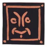 Masque Rieur (Laughing Mask) A.R. 562 by Pablo Picasso, 1968 – 69, partially glazed terracotta tile, sold Aug 2021