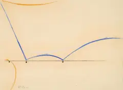 Scream Lines by Edwin Tanner, 1967, pastel on paper, sold Aug 2021