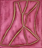 Untitled by Ildiko Kovacs, 2001, oil on card on canvas on plywood, sold Aug 2021
