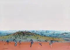 Avenel by Fred Williams, c.1975, gouache on paper, sold Aug 2021