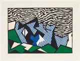 Morton A. Mort by Roy Lichtenstein, 1980, from EXPRESSIONIST WOODCUTS series, sold Sep 2021